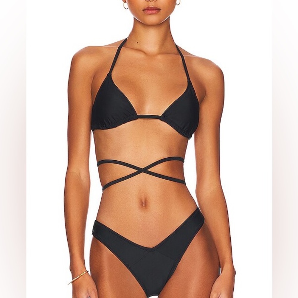 Solid & Striped x Palm Tree Crew Alexa black triangle bikini 🖤NEW WITH TAGS
